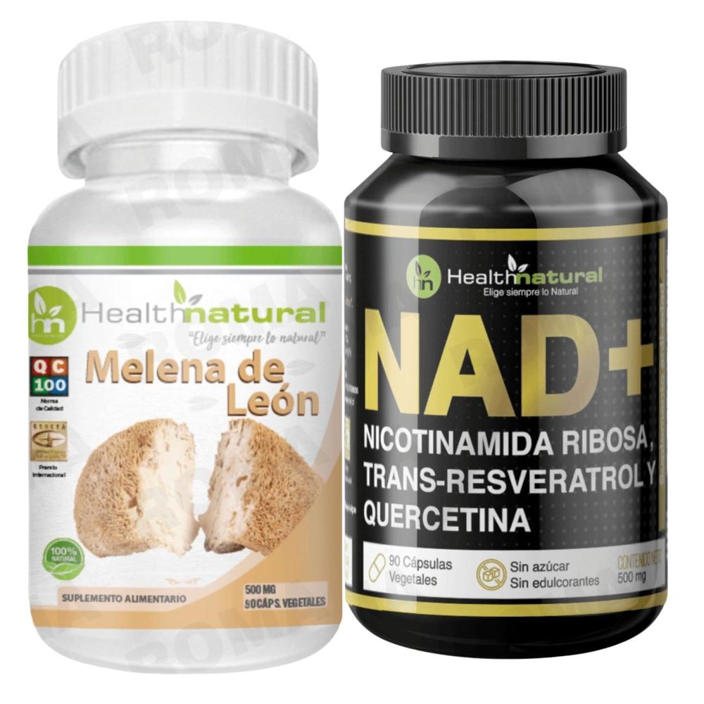 MELENA DE LEÓN HEALTHNATURAL 500MG + NAD+ HEALTHNATURAL 500MG