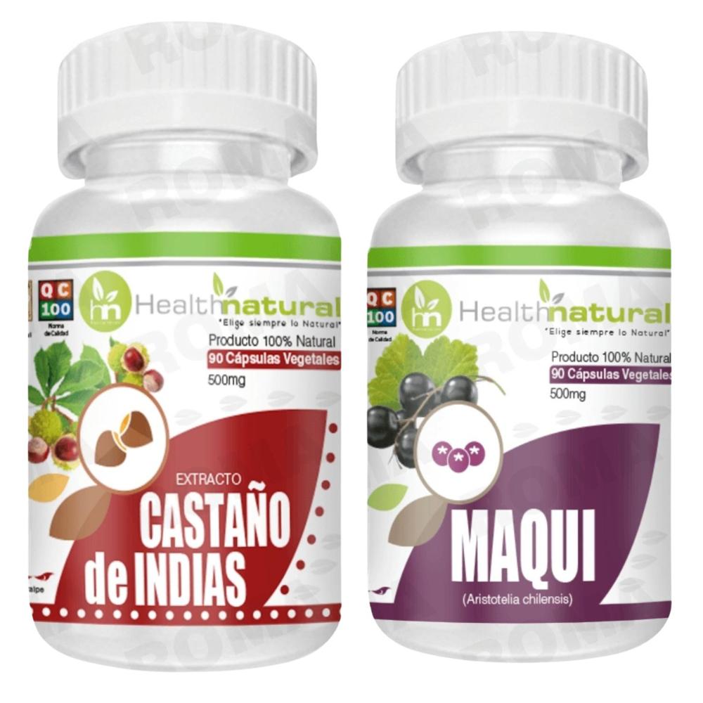 CASTAÑO DE INDIAS HEALTHNATURAL 500MG + MAQUI HEALTHNATURAL 500MG