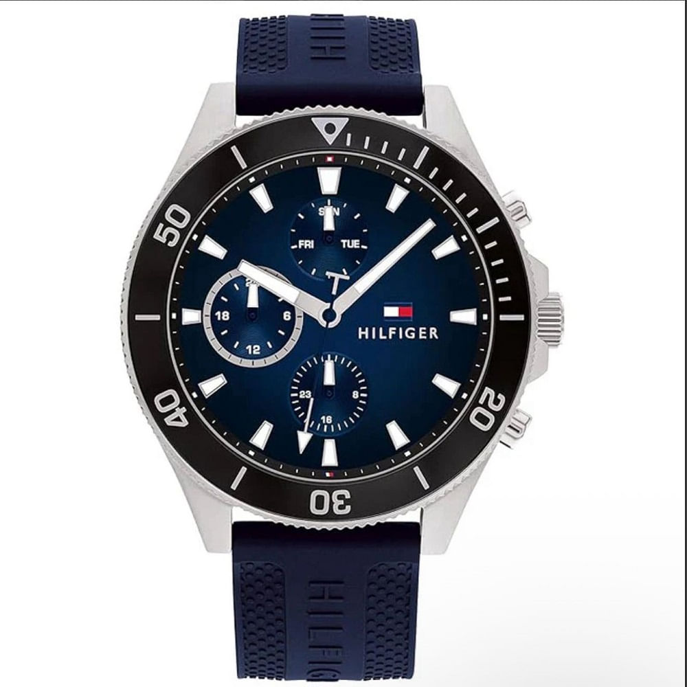 RELOJ TOMMY HILFIGER LARSON CORREA SILICONA AZUL