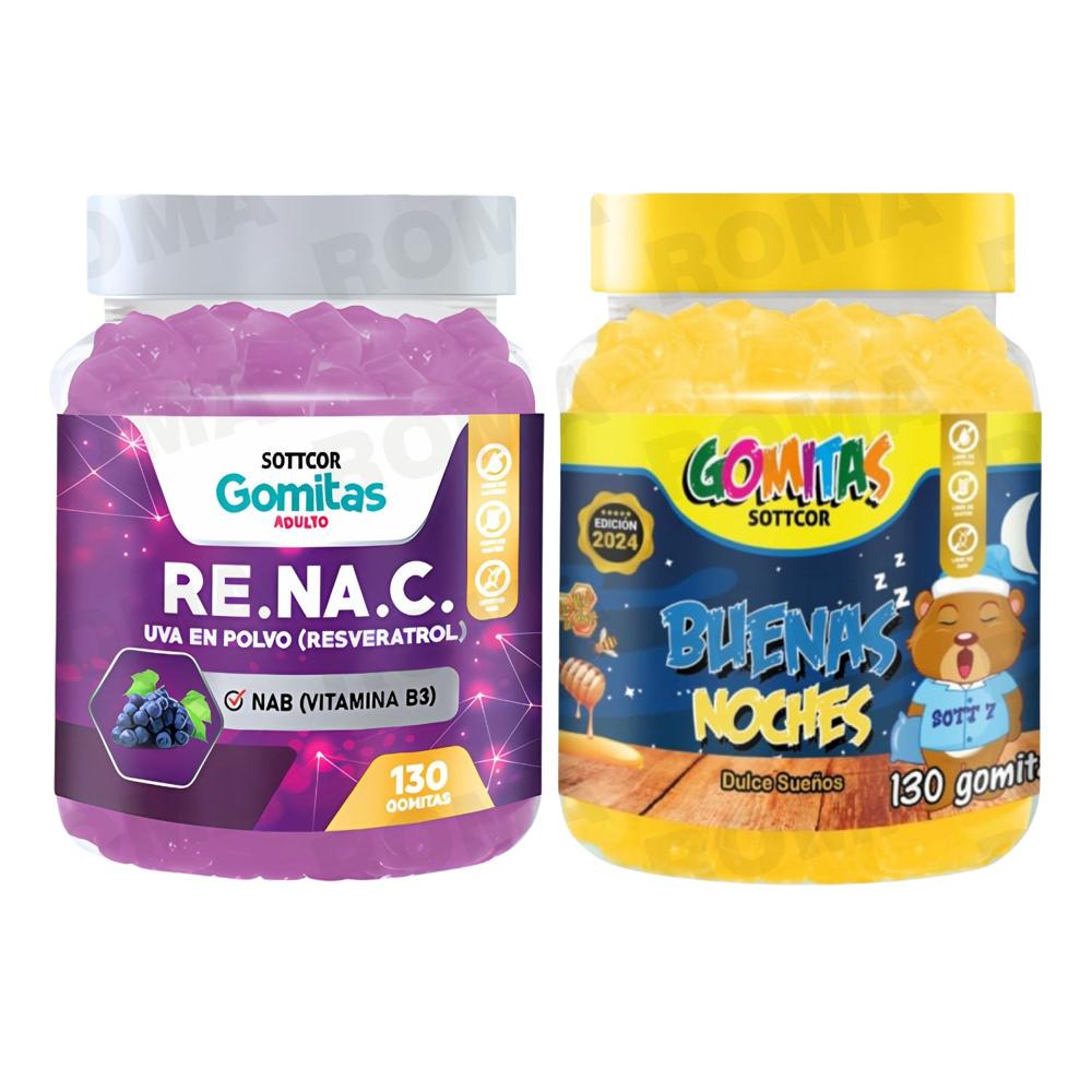 GOMITAS RESVERATROL 130UND + GOMITAS BUENAS NOCHES NIÑOS 130UND