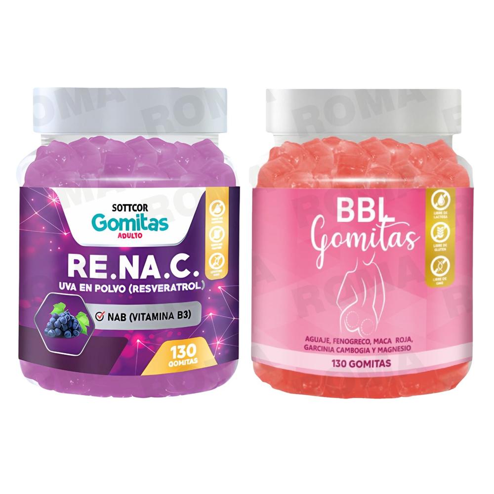 GOMITAS RESVERATROL 130UND + GOMITAS AGUAJE BBL 130UND