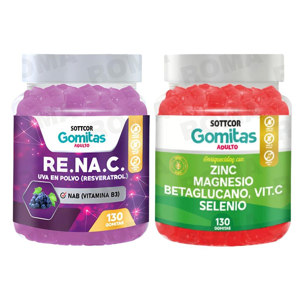GOMITAS RESVERATROL 130UND + GOMITAS ZINC 130UND