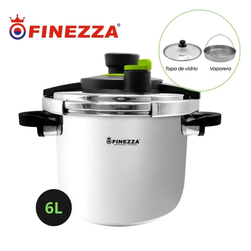 Olla a Presión Finezza Acero Inoxidable 6Lts FZ-856AP