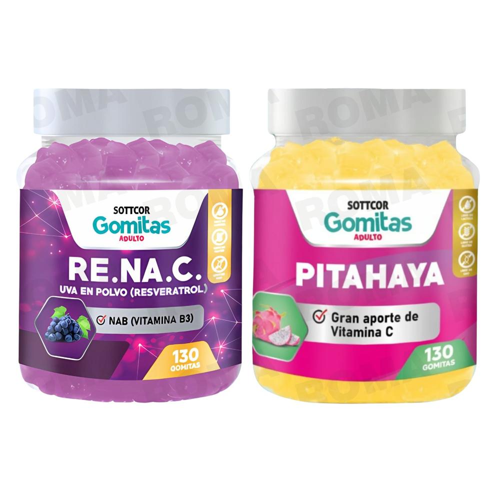 GOMITAS RESVERATROL 130UND + GOMITAS PITAHAYA 130UND