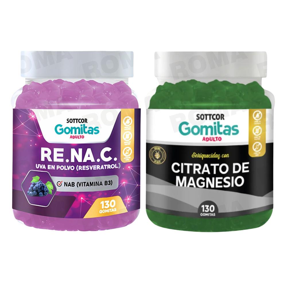 GOMITAS RESVERATROL 130UND + GOMITAS CITRATO DE MAGNESIO 130UND