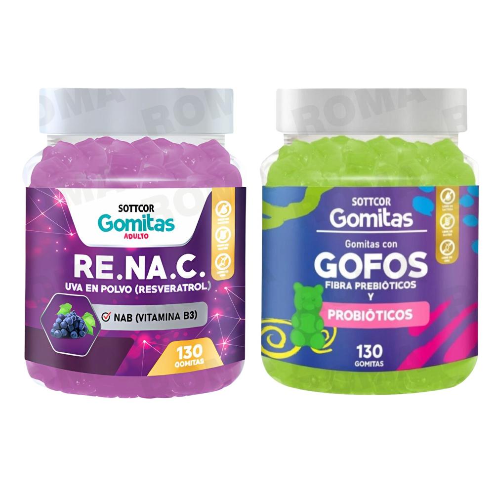 GOMITAS RESVERATROL 130UND + GOMITAS GOFOS NIÑOS 130UND