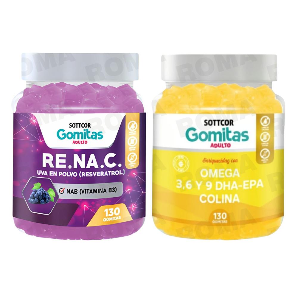 GOMITAS RESVERATROL 130UND + GOMITAS OMEGA 3 130UND