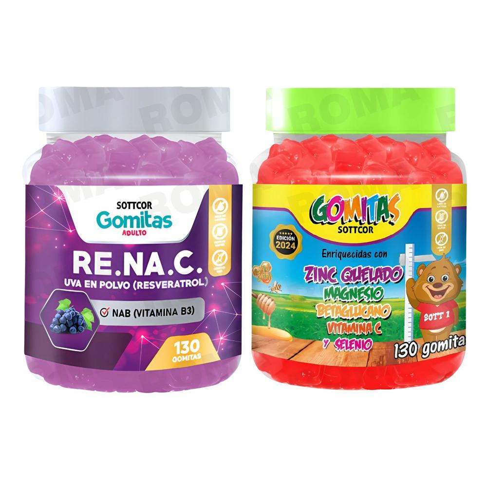 GOMITAS RESVERATROL 130UND + GOMITAS ZINC NIÑOS 130