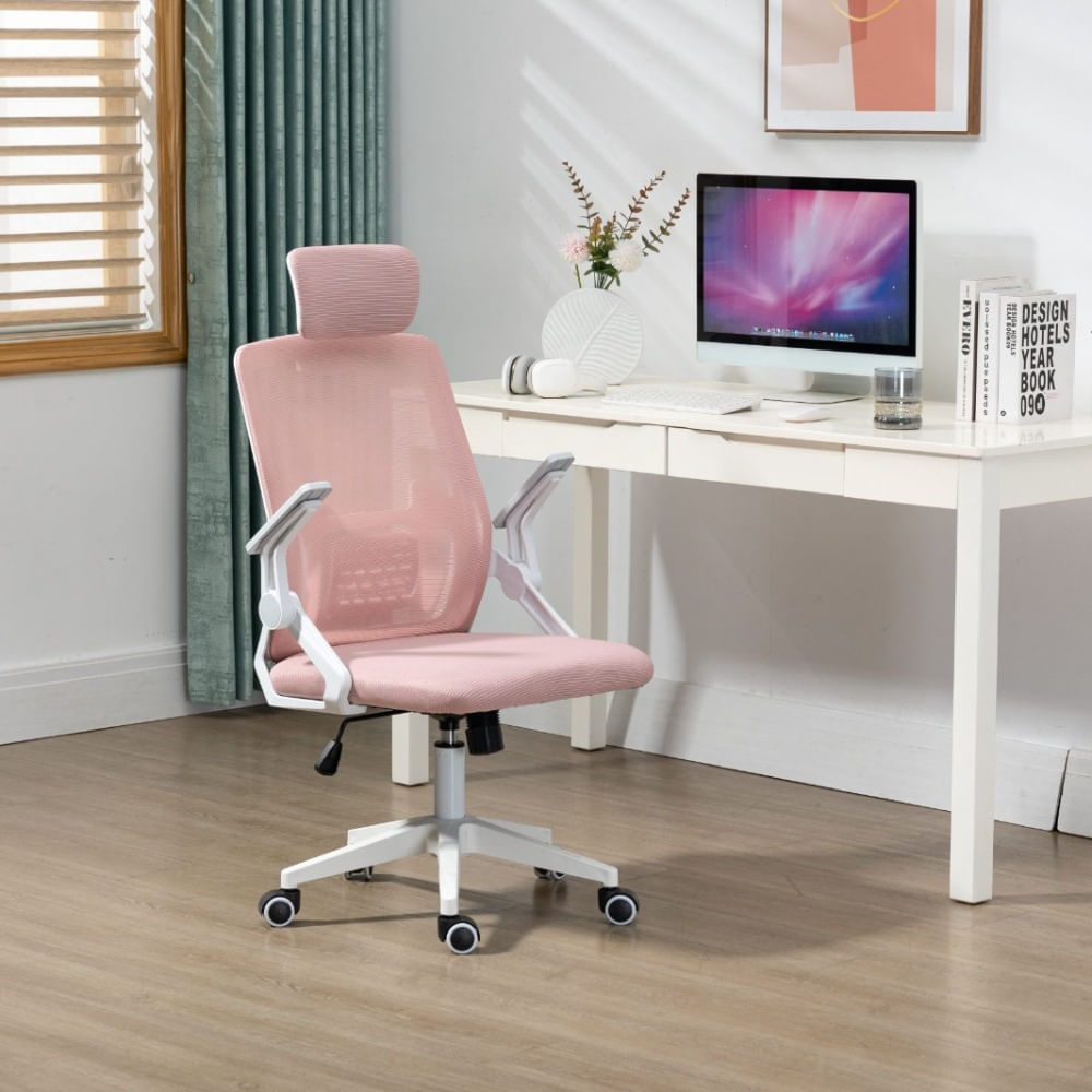 Silla Ergonómica de Oficina con Cabecera y Respaldo Regulabl
