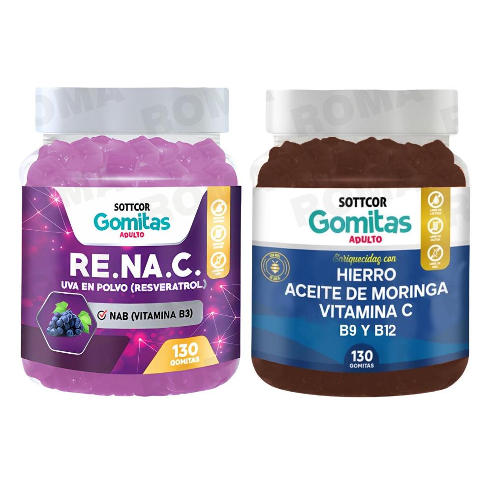 GOMITAS RESVERATROL 130UND + GOMITAS HIERRO 130UND