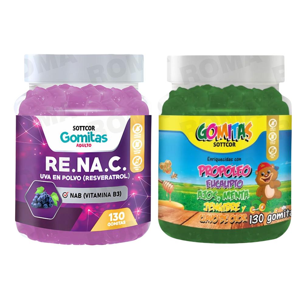 GOMITAS RESVERATROL 130UND + GOMITAS PROPÓLEO NIÑOS 130UND