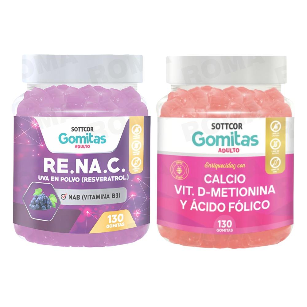 GOMITAS RESVERATROL 130UND + GOMITAS CALCIO 130UND