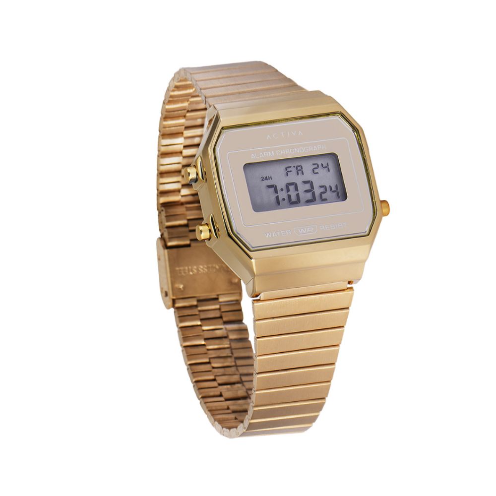 Reloj Invicta Activa Vintage Digital para hombre - 39 mm (ACWV001)/ Color : Oro