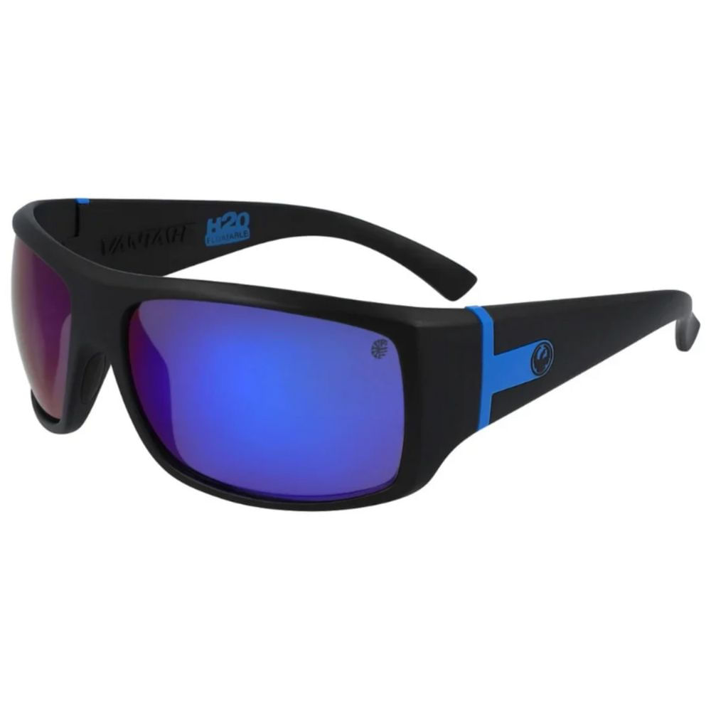 Lentes de Sol Dragon Vantage Polarizado H2O - Negro Mate / Azul