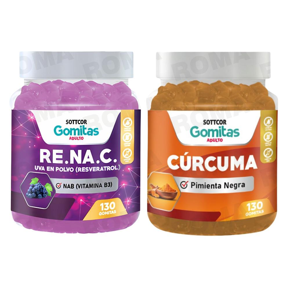 GOMITAS RESVERATROL 130UND + GOMITAS CÚRCUMA 130UND