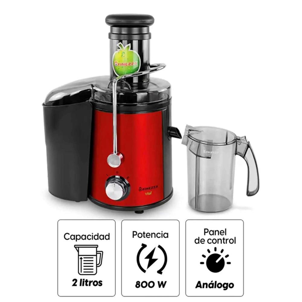 Extractor De Jugos Finezza FZ-6098EX Rojo