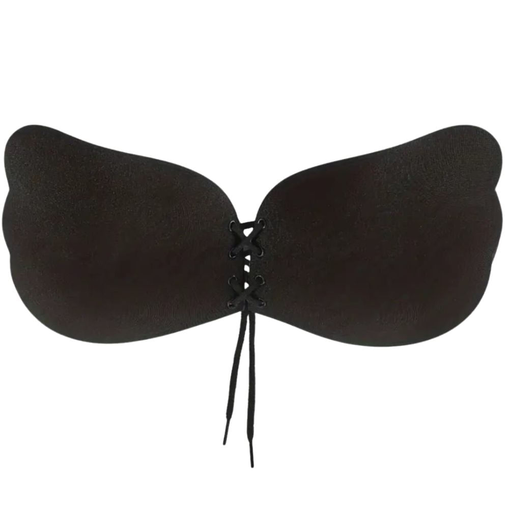 Brasier Pasador Invisible Mariposa Negro D