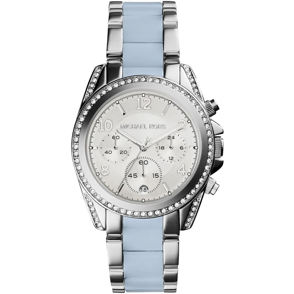 RELOJ MICHAEL KORS BLAIR CORREA CELESTE ACERO INOXIDABLE Y CERAMICA