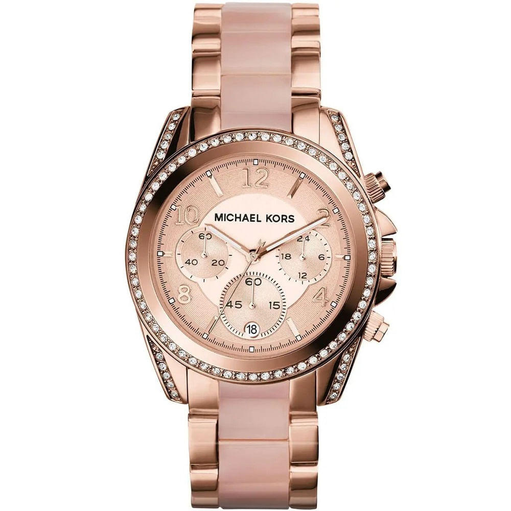 RELOJ MICHAEL KORS ORO ROSA CON CRISTALES ACERO INOXIDABLE