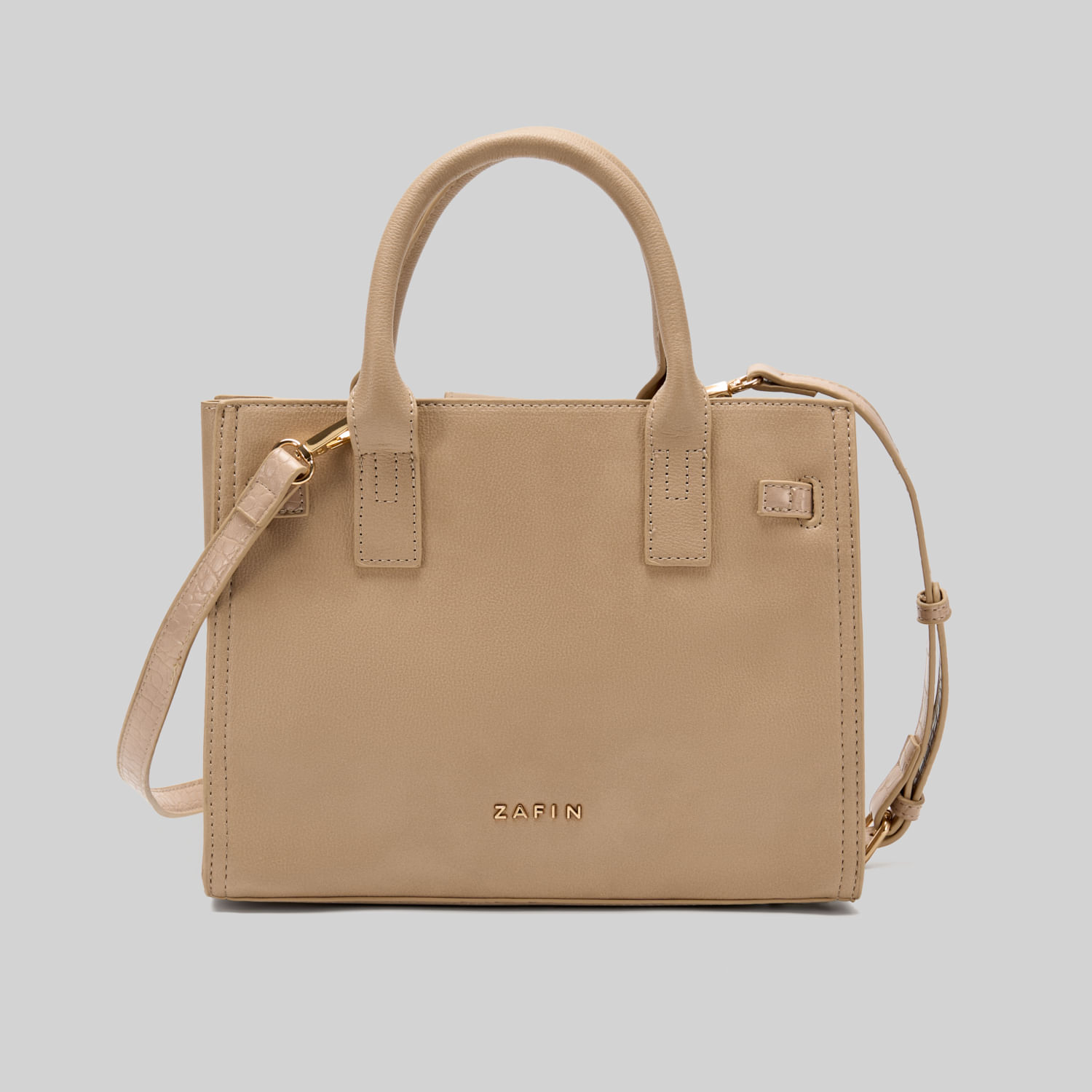 Cartera Zafin Castaña Asa