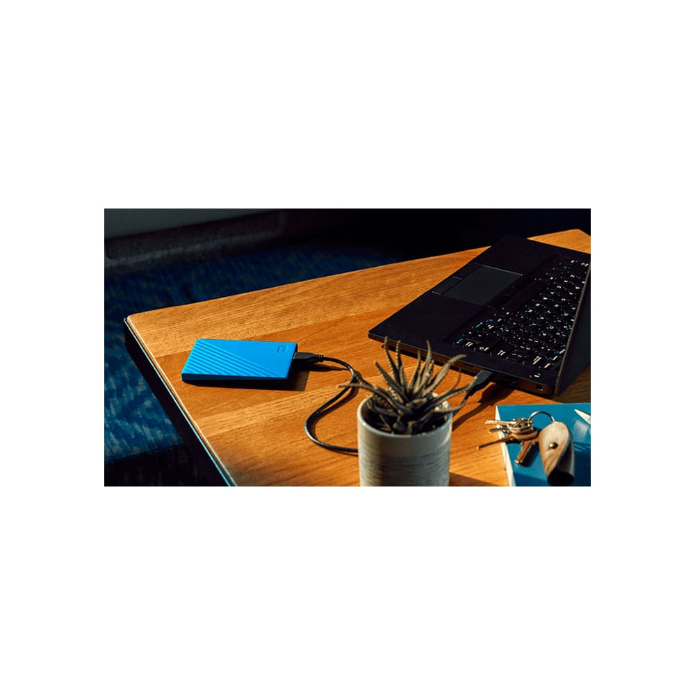 Disco Duro Externo Wd My Passport 4Tb 2.5"" Usb 3.0 Color Azul - Almacenamiento Rápido Y Portátil