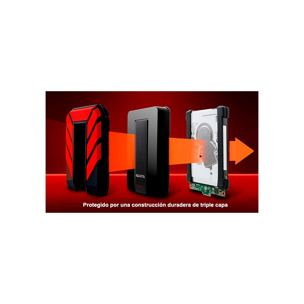 Disco Duro Externo Adata Hd710 Pro 2Tb Rojo, 2.5"", Usb 3.2, Ideal Para Consolas De Juegos