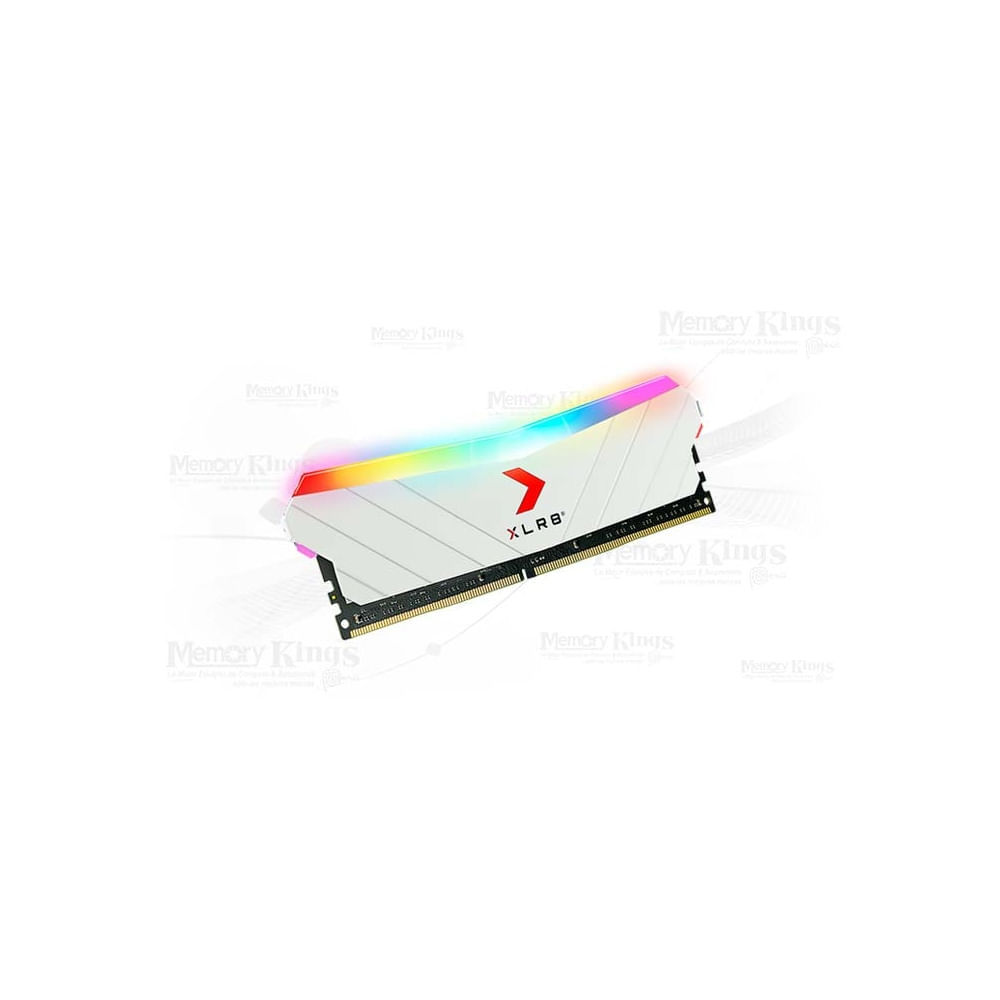 Memoria Ram Pny Epic-X Rgb 8Gb Ddr4 3200Mhz Cl16 - Blanco, Ideal Para Gaming Y Alto Rendimiento