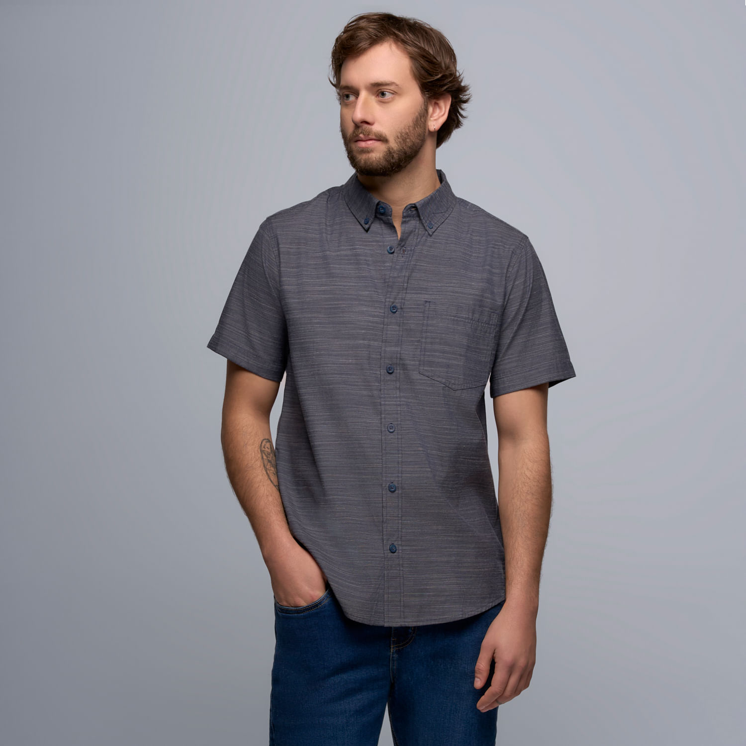 Camisa Hombre Aereal Solida R1