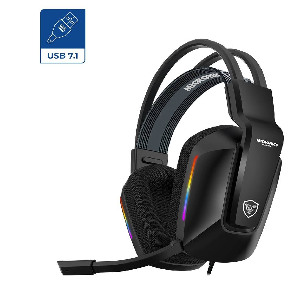 AUDIFONO GAMER MICRONICS MATRIX HG808 7.1 USB RGB - Oechsle