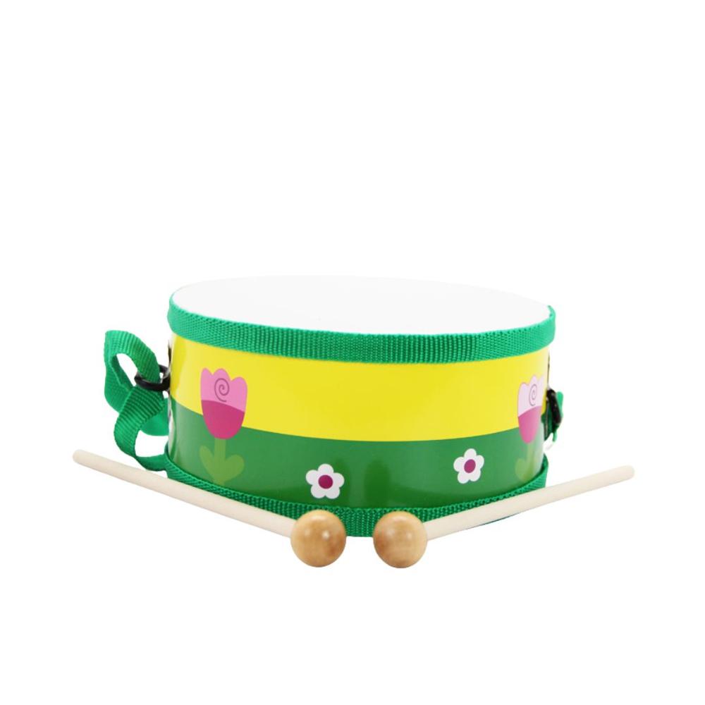 Tambor Infantil de Madera con Baquetas - Verde Tambor Infantil de Madera con Baquetas - Verde