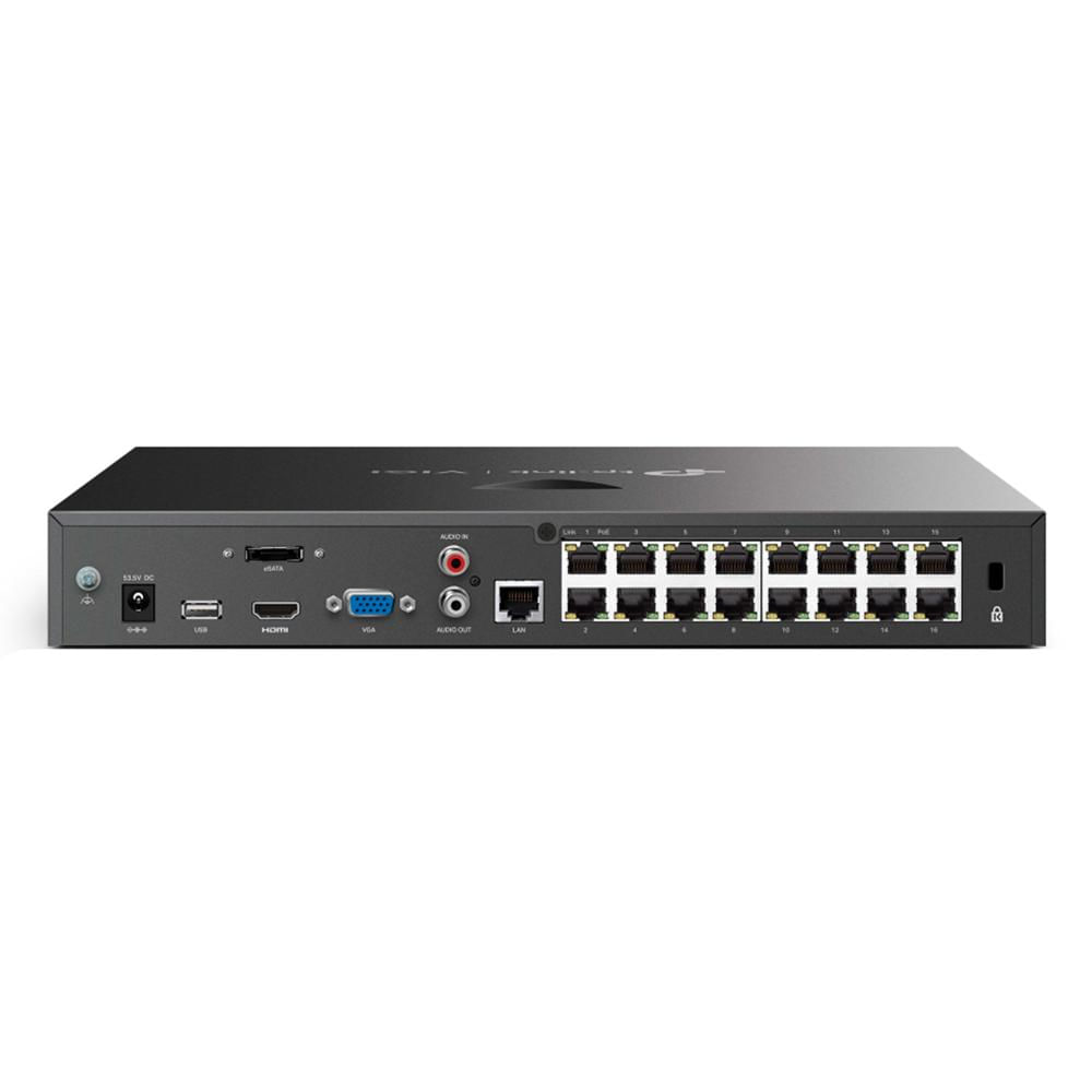 NVR TP-LINK VIGI 16 CANALES, SIN HDD 16×4 MP H.265+, HDMI/VGA, AI, ONVIF P/N: VIGI NVR2016H-16MP