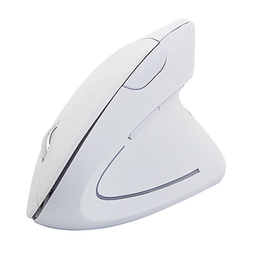 Mouse Ergonómico Inalámbrico Vertical con Adaptador JSY-5DW Blanco Mouse Ergonómico Inalámbrico Vertical con Adaptador JSY-5DW Blanco