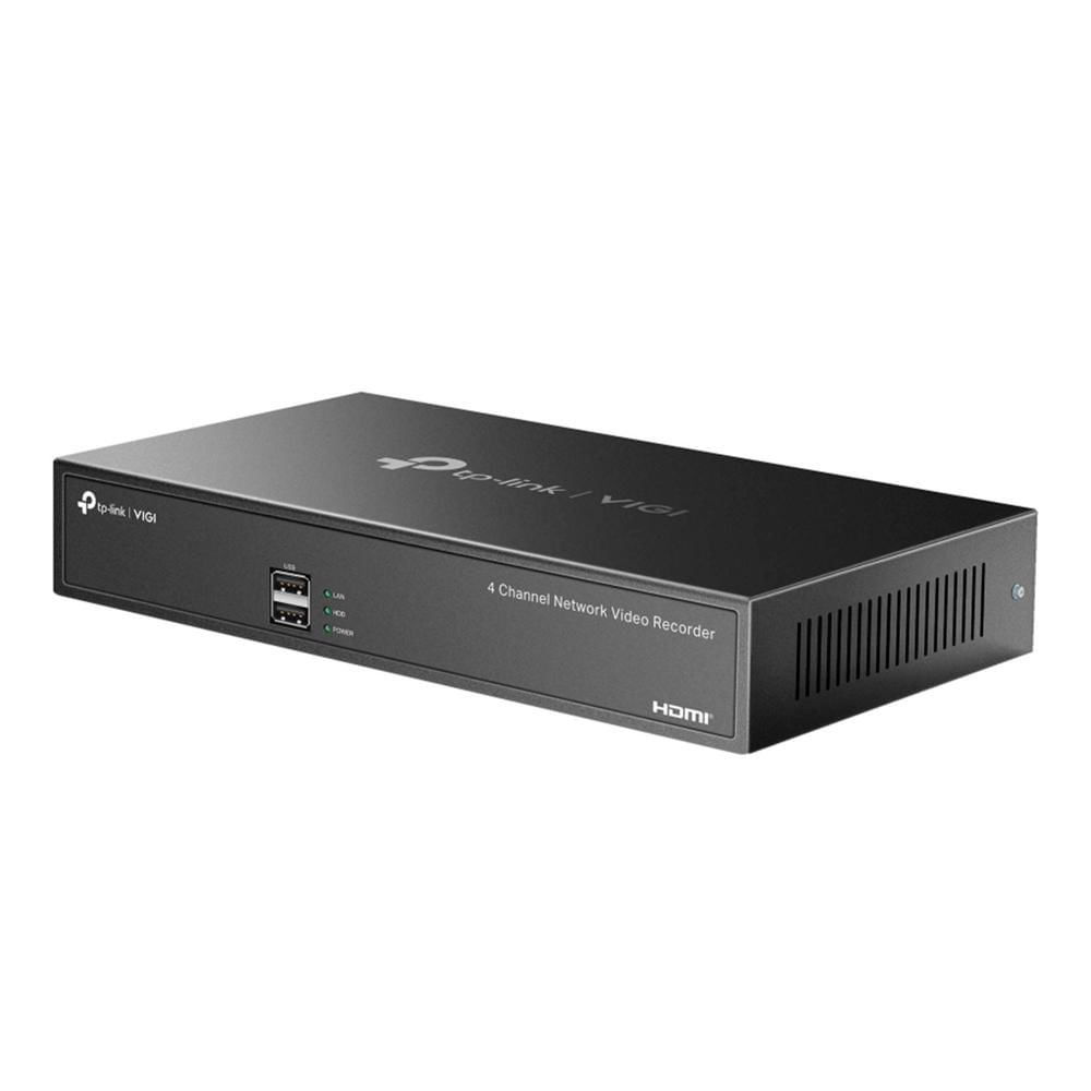 NVR TP-LINK VIGI 4 CANALES HASTA 10TB H.265+ HDMI/VGA DETECCIÓN AVANZADA ONVIF P/N: VIGI NVR1004H