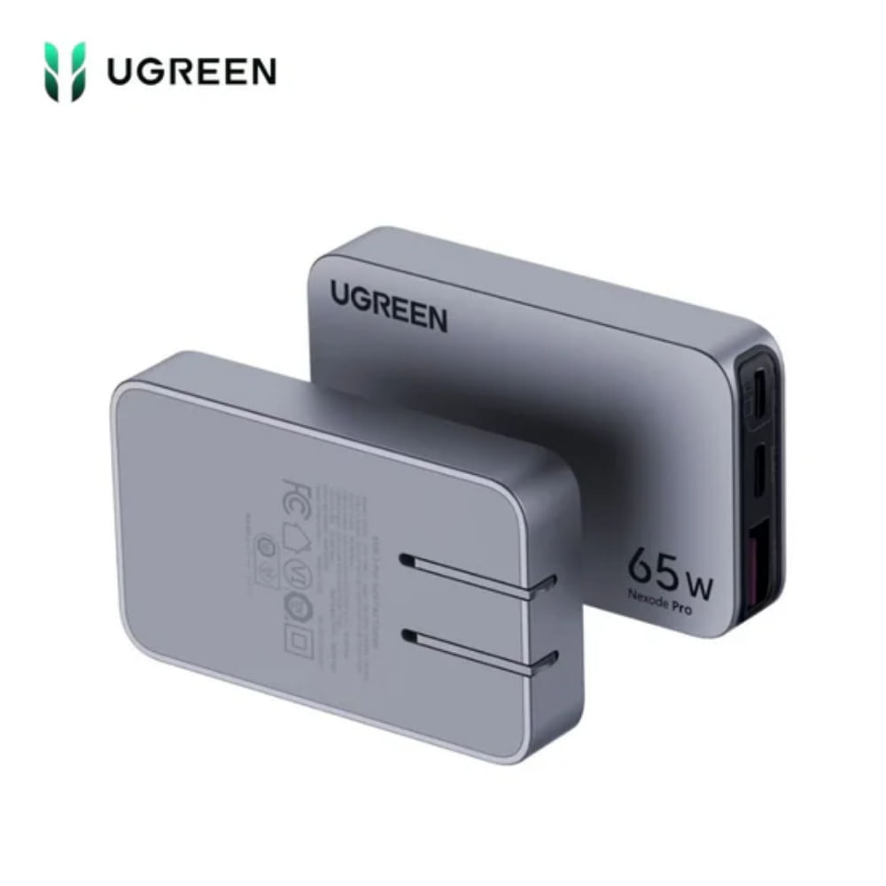 Cargador plano USB C de 65 W, 3 puertos Slim carga räpida Para Laptop, Macbook, iPad, Galaxy