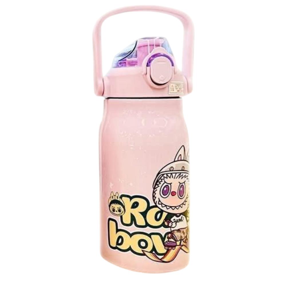 Termo Fashion Labubu Morado 1200 ml Con Asa y Tapa Hermética