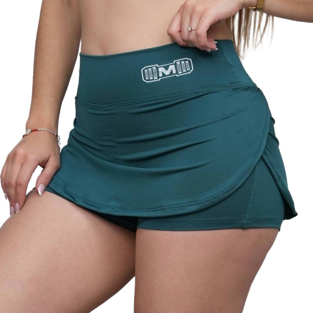 Short Falda Deportivo Muscle Museum Verde para Mujer