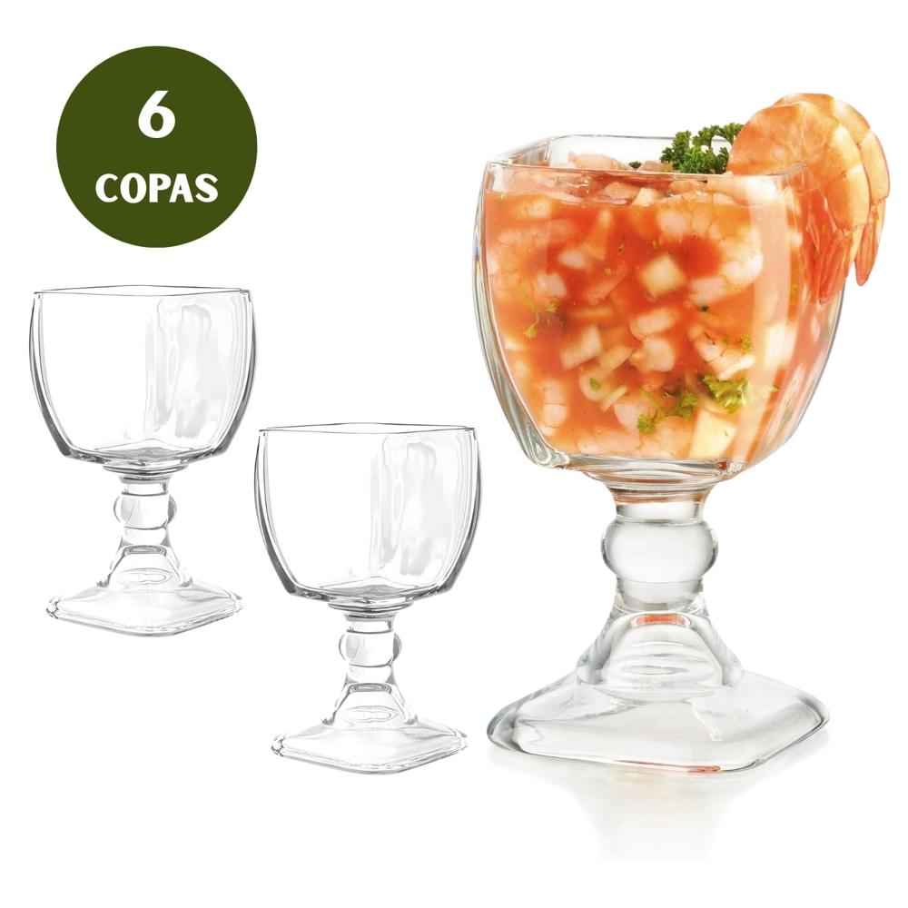 Set 6 Copas Suprema Chabela 610ml Crisa Vidrio Resistente