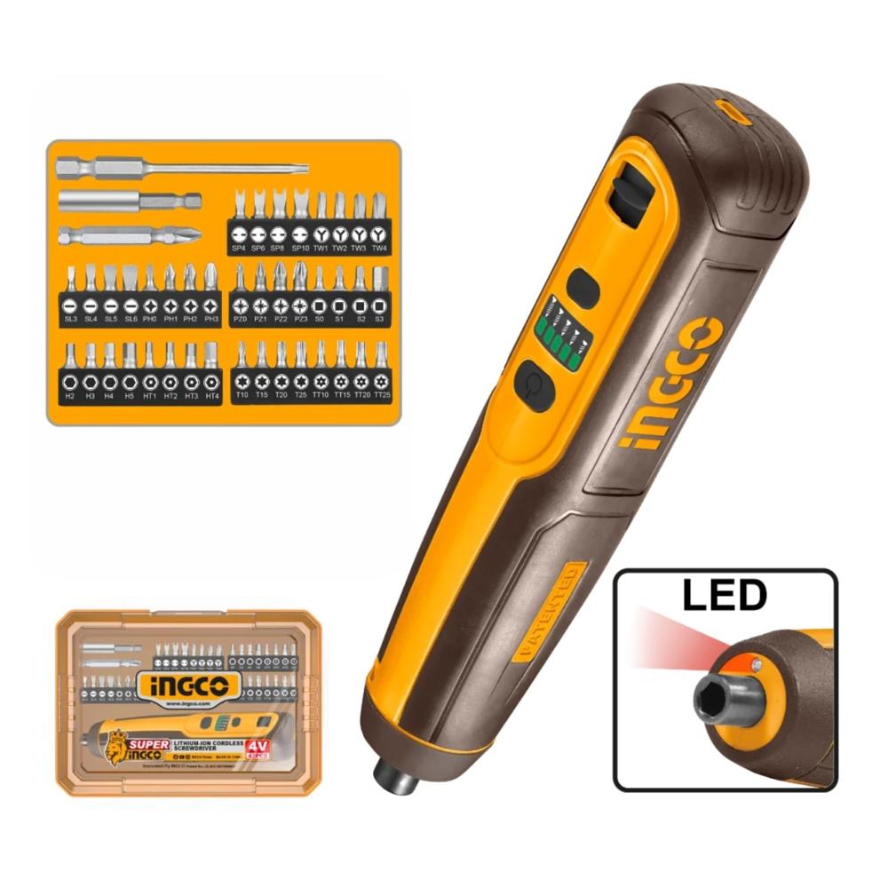 Destornillador inalambrico 4v 5nm Ingco CSDLI04062