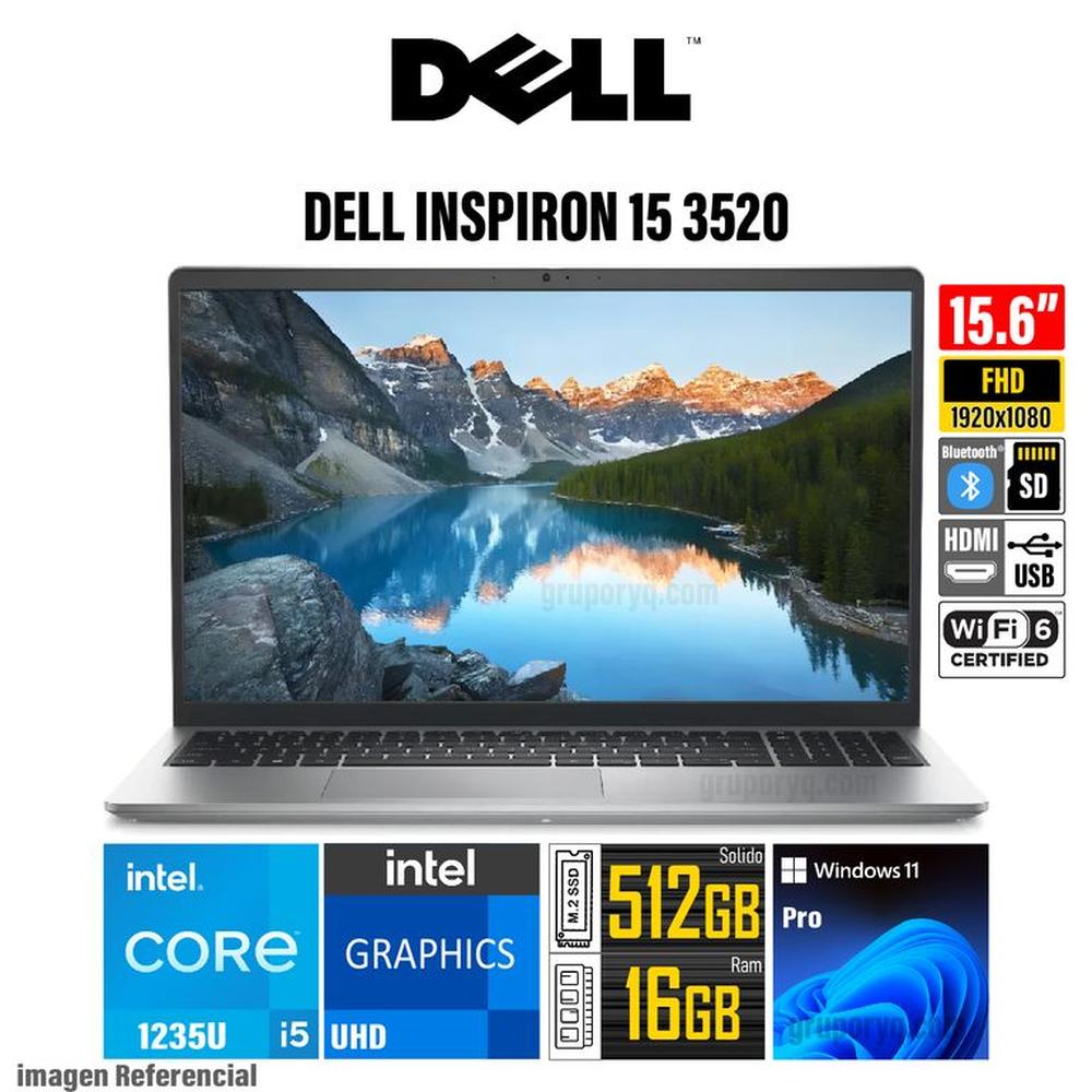 Laptop DELL INSPIRON 15 3520 Intel Core i5-1235U Pantalla 15.6"" FHD 16GB 512GB -HKG75