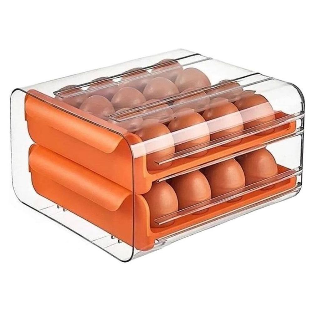 Soporte de huevos de dos niveles acrilico