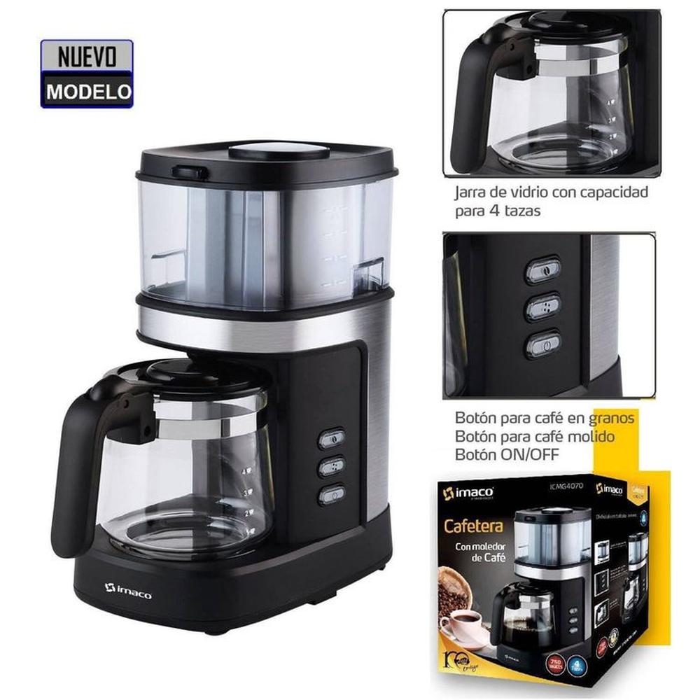 Cafetera con molinillo Imaco ICMG4070 750W