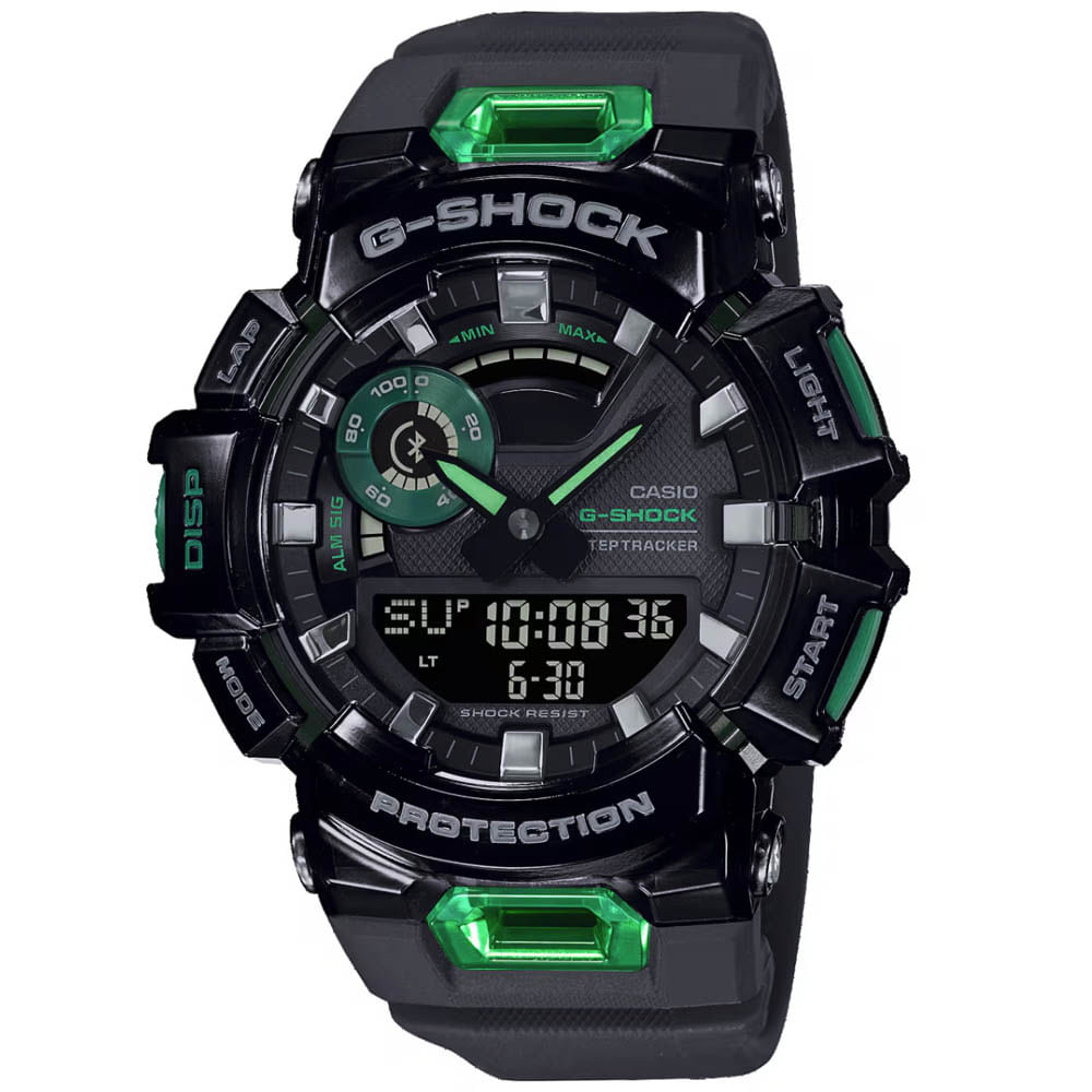 Reloj Casio G-Shock G-Squad GBA900SM-1A3 Bluetooth Mobile Link Digital Análogico Negro Verde