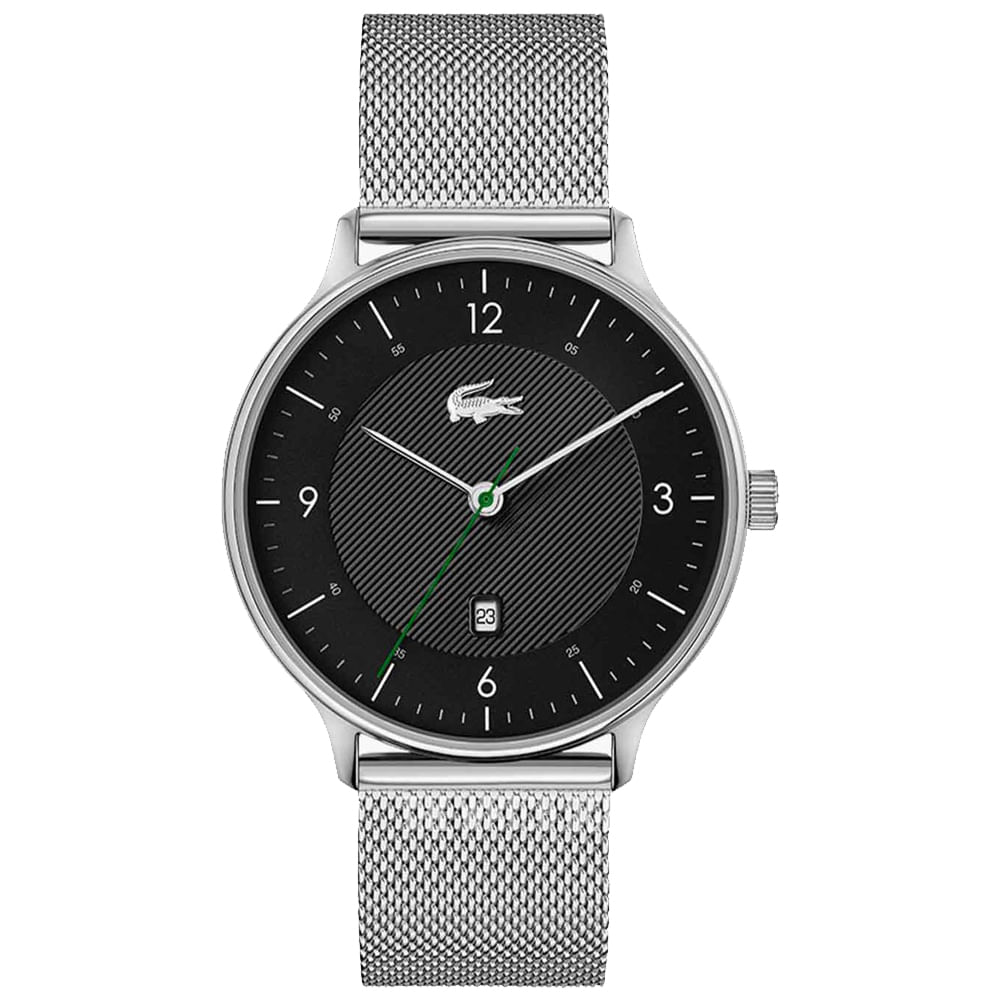 Reloj Lacoste Club 2011118 para Hombre Fecha Acero Inoxidable Dial Negro