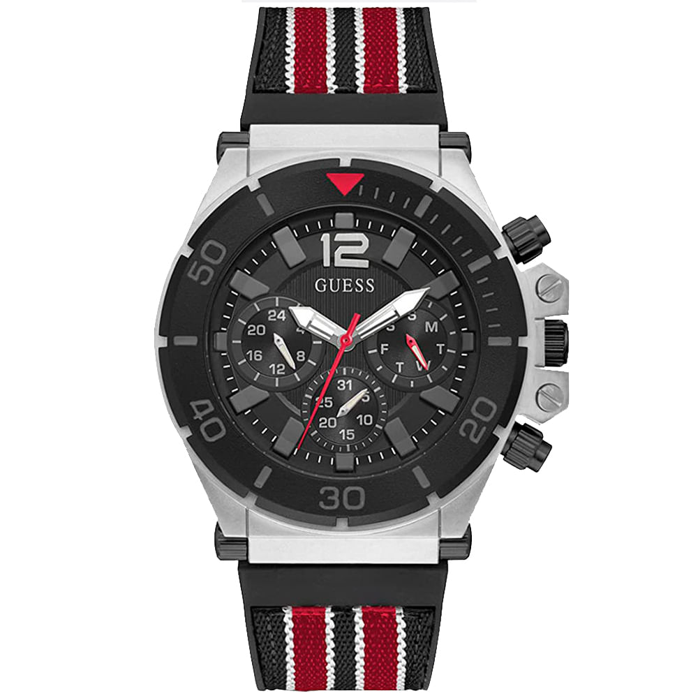 Reloj Guess Pilot GW0415G1 Multifuncional Acero Inoxidable Correa Silicona y Nylon