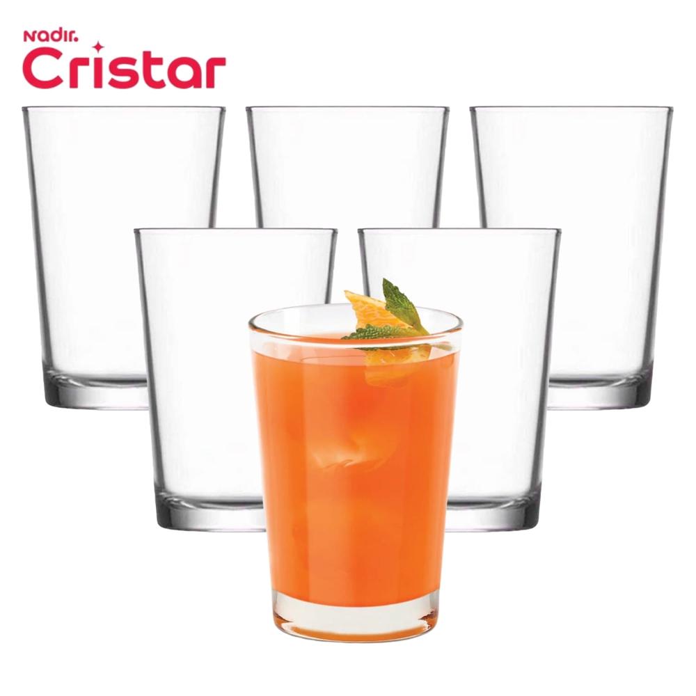 Vasos de Vidrio Cristar Herradura Liso 200ml Resistente Pack X6