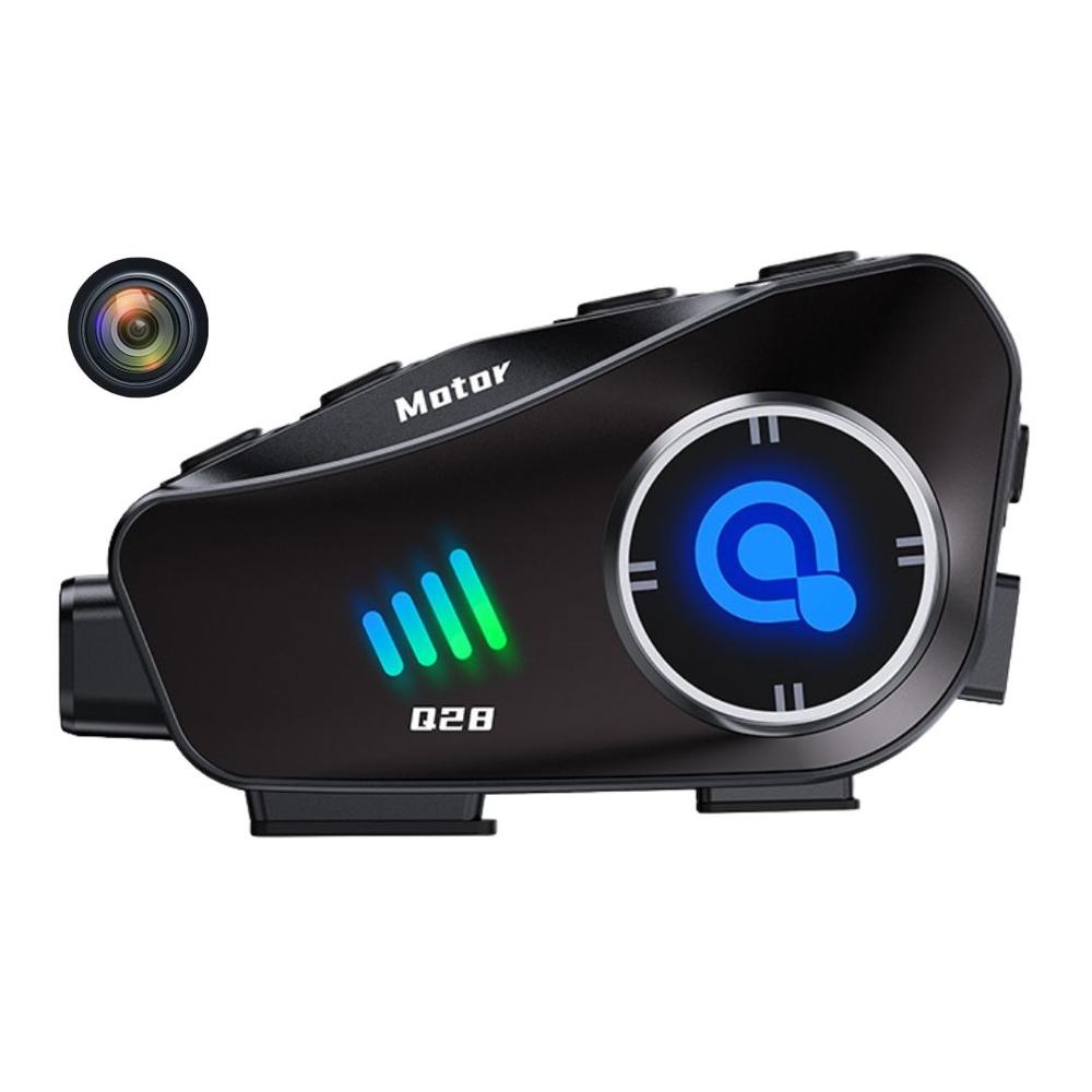 Audífonos Bluetooth para Casco con Cámara HD 1080P IPX6 32GB WiFi Moto