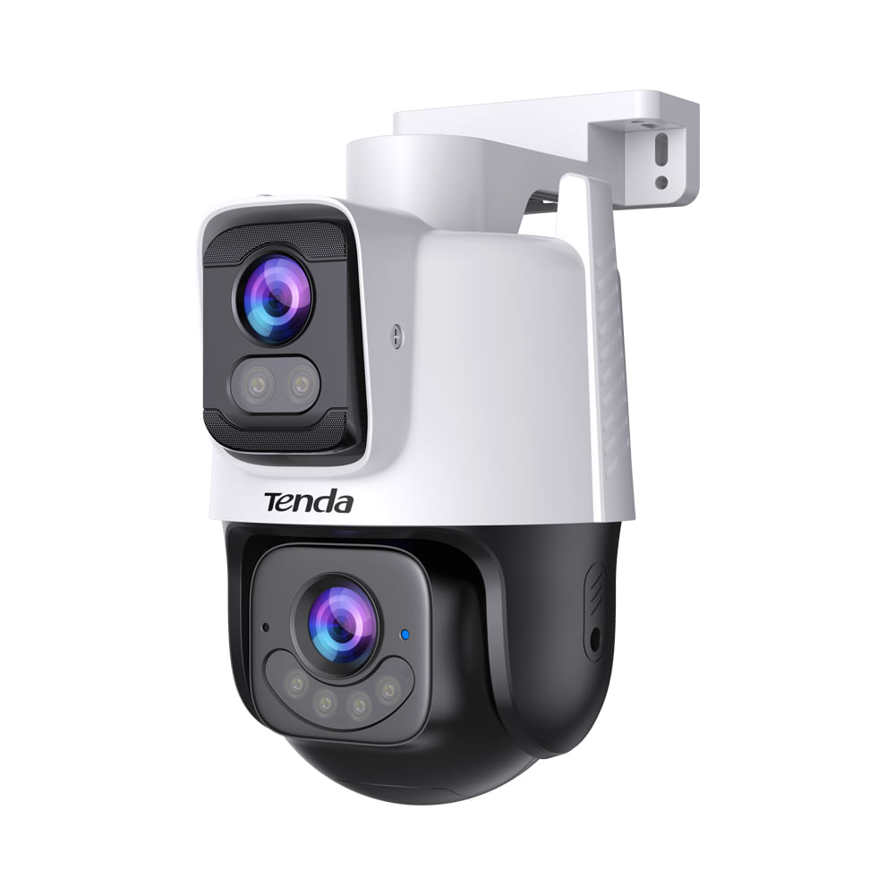 Cámara de seguridad Exterior Tenda CH9 6MP WiFi Lentes duales, Panorámico 360° Detección Inteligente