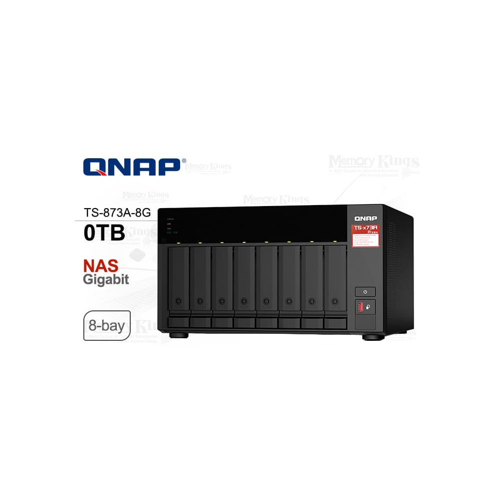 QNAP TS-873A-8G NAS de 8 bahías, almacenamiento escalable, ideal para pequeñas y medianas empresas