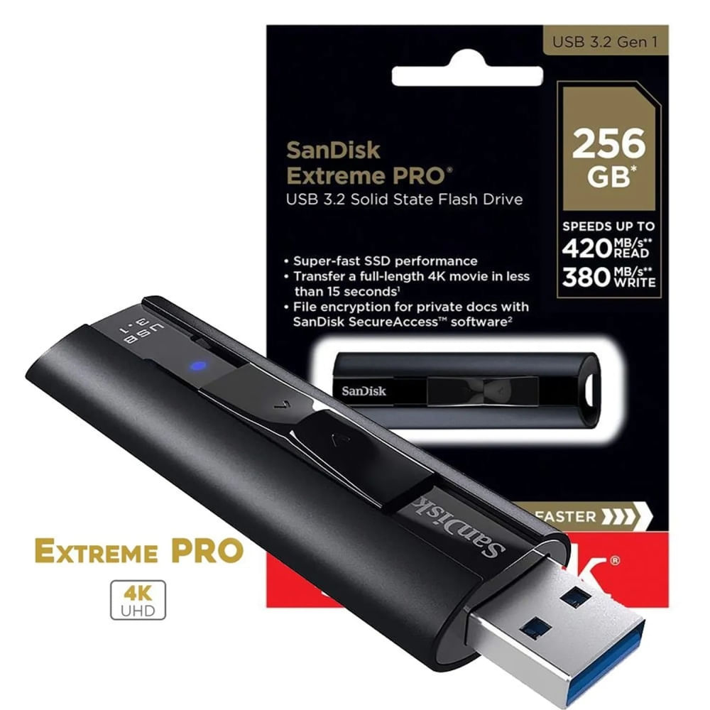 SanDisk USB flash drive 256GB, USB 3.1 y USB-C, rápido y versátil para tus dispositivos