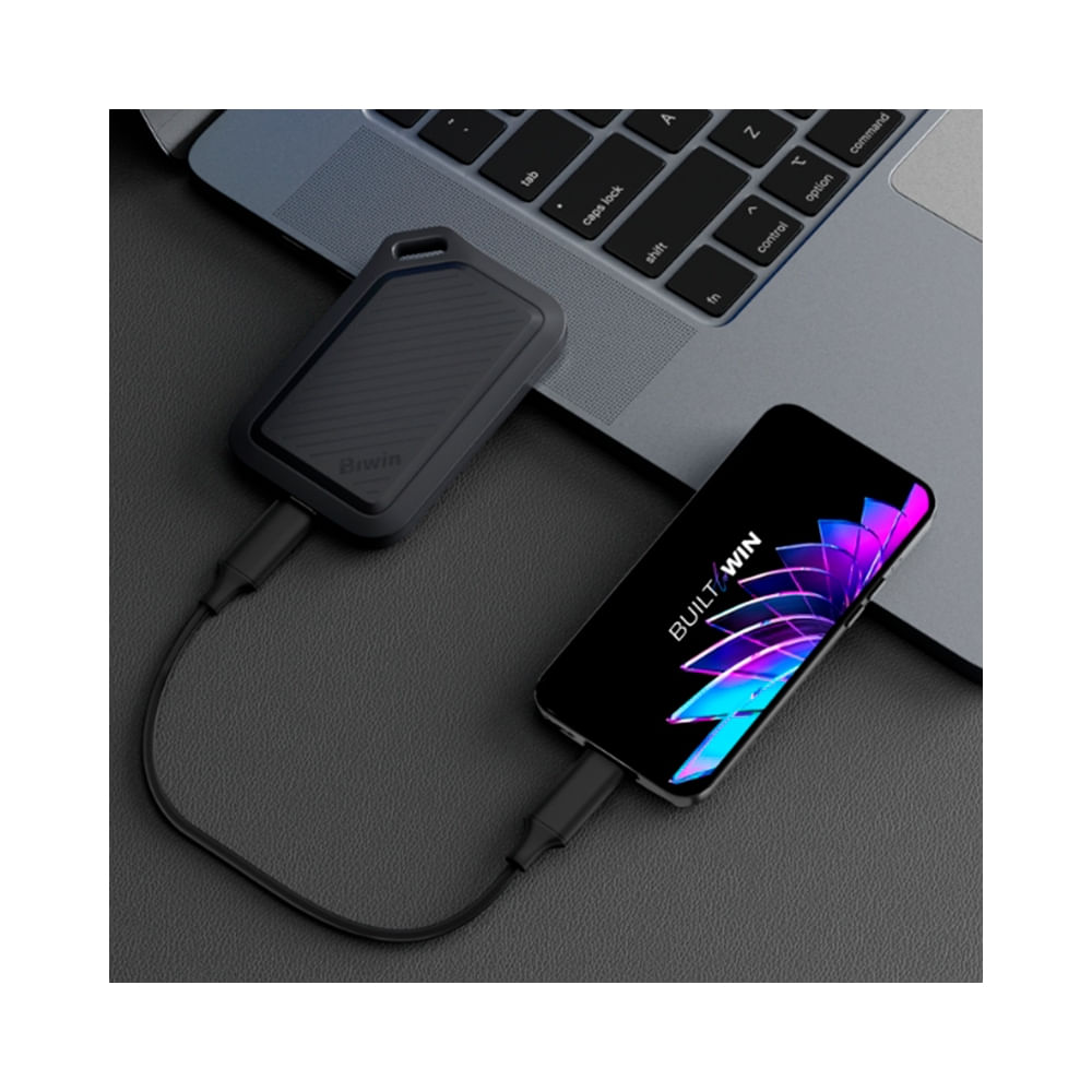 Disco duro sólido externo Biwin Amber 2 TB USB 3.2 Gen 2x2 Tipo-C, velocidad de 2000 MB/s